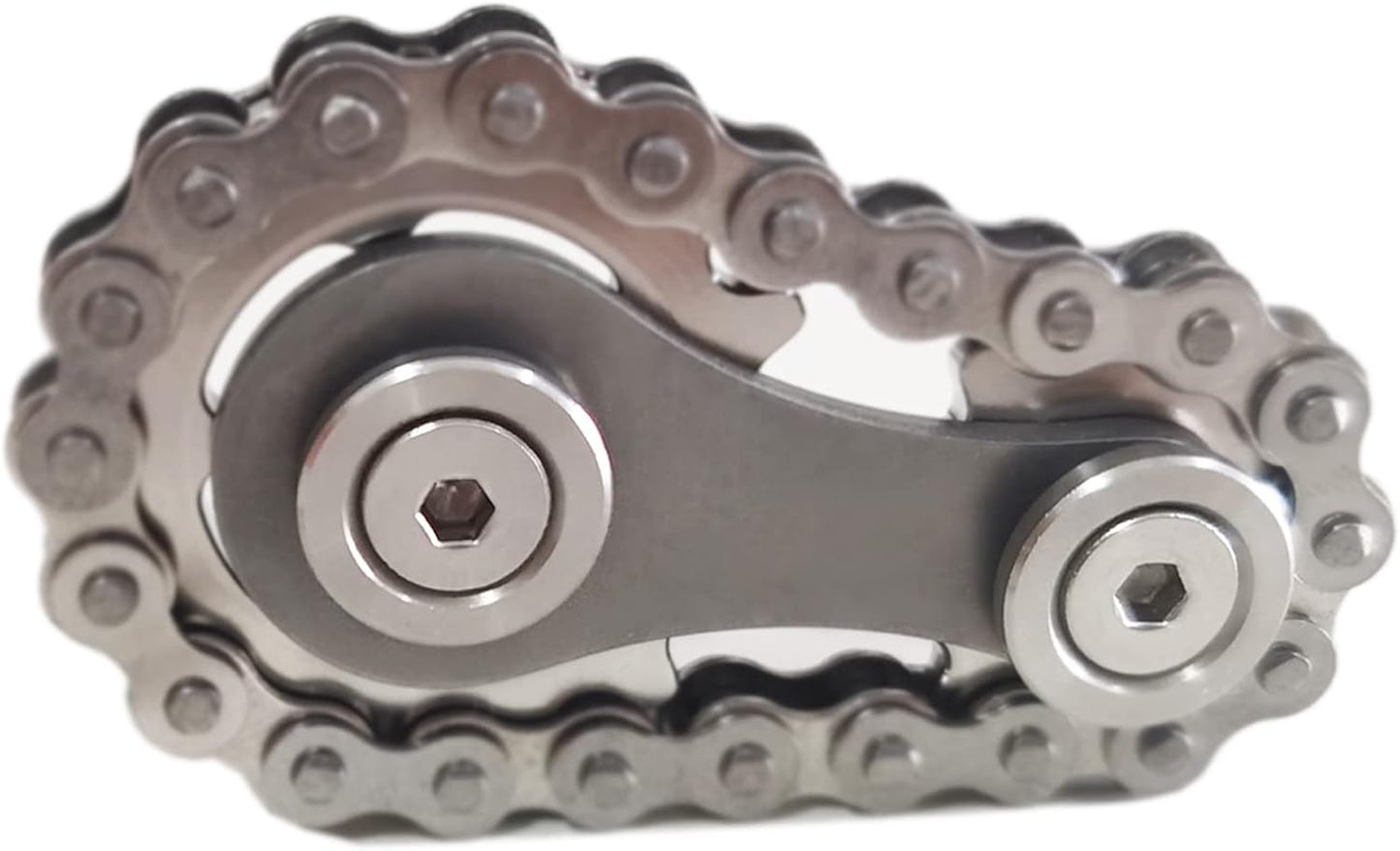 Stainless Steel Sprocket Fidgets Chain Fidget Cube Gears Linkage Bike Chain Novelty Fidget Block Kinetic Desk Toy Metal EDC Focus Meditation Break Bad Habits ADHD