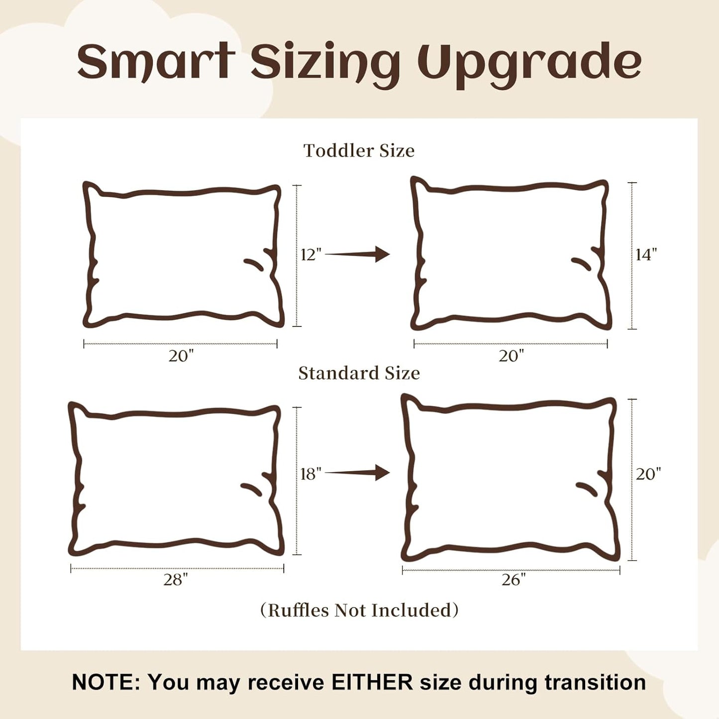 BuLuTu Cotton Muslin Ruffle Edge with Hibiscus Flowers Kids Toddler Pillowcase Soft Travel Pillow Nursery Pillowcase for Boys,Girls,Bedding Decor Machine Washable, Durable Pillowcase,1 Piece,Standard