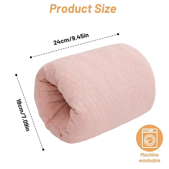 KAKIBLIN Baby Feeding Arm Pillow,Baby Nursing Arm Breastfeeding Pillows Support for Newborn Mom and Babies,Portable and Washable,Ergonomic Nursing Essentials, Travel Pillows for Newborn (Pink)