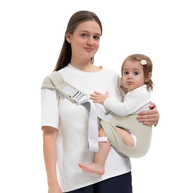 Toddler Carrier for 25-60 lbs,Comfortable&Lightweight Baby Sling Carrier,Adjustable with Left/Right Shoulder Straps,One Size Fits All,Ideal for Shopping and Travel-Khaki