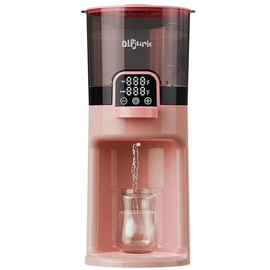 Instant Baby Bottle Warmer,Warm Water Dispenser for Making Formula Bottle Instantly,Detachable Container Easy Cleaning,24/7 Keep Warm, Adjustable Temperature(Pink,110V Only)