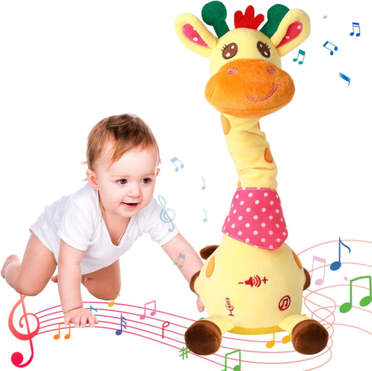 Dancing Giraffe Musical Toys Recording and Repeating Plush Baby Toys 6 to 12 Months Toys, Singing Talking Giraffe Baby Developmental Toy,Valentines Day Decor/Gift for Friend