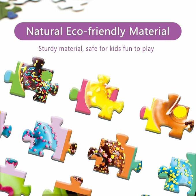 100 Piece Donuts Jigsaw Puzzle for Kids Teens Age 4-8 Gift Family Time (Donuts)