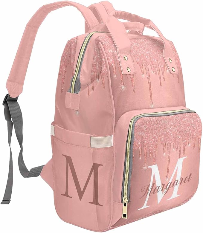 D-Story Customized Diaper Backpack Expandable Customize Baby Bag for Holiday Travel Cute Custom Diaper Bag Fashion Custom Name Personalized Mommy Bag