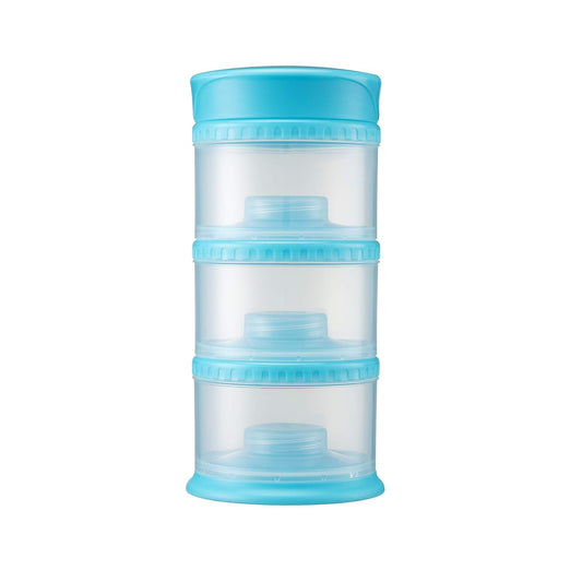 Innobaby Packin' Smart Stackable and Portable Storage System for Formula, Liquid, Baby Snacks and More. 3 Stackable Cups in Blueberry. BPA Free., 12 Ounce