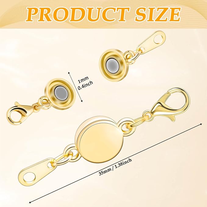 Paxcoo 15Pcs Locking Magnetic Jewelry Clasps and Closures, Necklace Extender and Helper for Necklaces, Bracelets and Jewelry