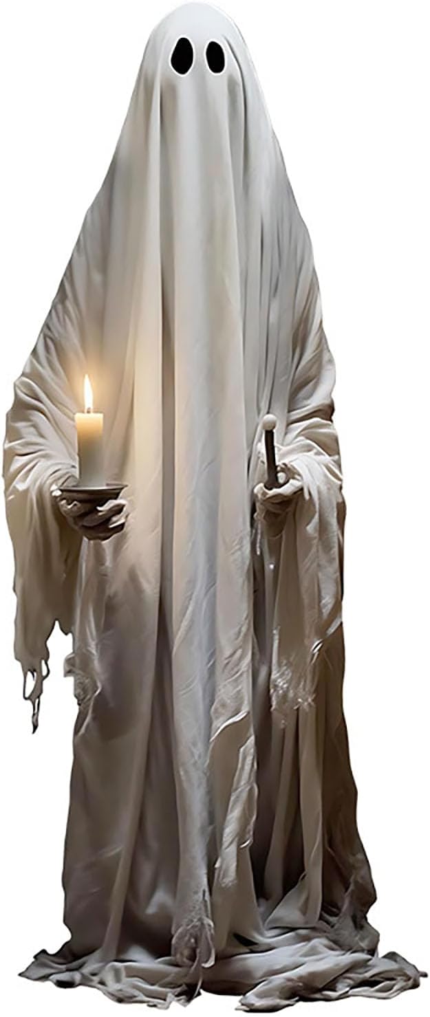 Halloween Window Clings for Glass 2 Sheets Ghost Window Decals Spooky Window Stickers Reusable Windows Cling for Halloween Fall Party Supplies Home School Office Glass Decorations