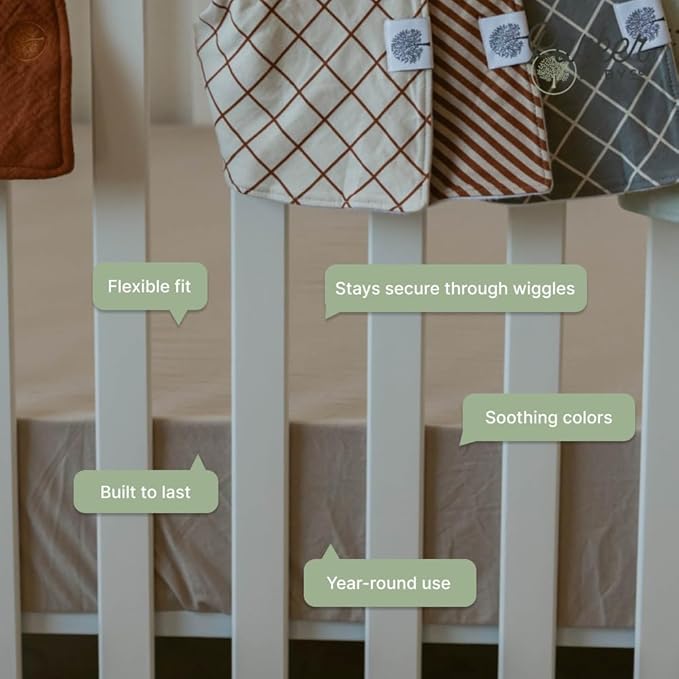 Parker Baby Soft & Durable Fitted Baby Crib Sheets | Snug Fit for Standard Crib Mattresses | Machine Washable, Fade-Resistant & Modern Nursery Designs