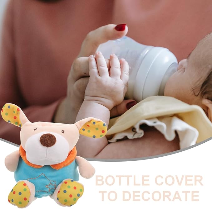 Baby Bottles Sleeve Covers Cute Stuffed Animal Milk Bottle Holder Heat Retention Sleeve for Nursing Infant