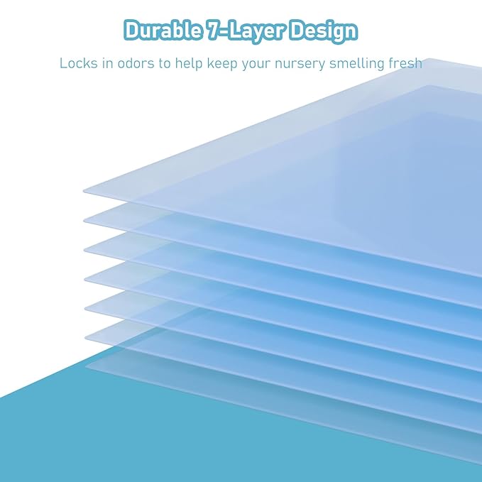 Jumbo Square Refills Disposal Bags Refill Compatible with Diaper Genie Classic, Compact and Select Pails, Hold Up to 810 Newborn-Sized Diapers Per Refill, Pack of 6