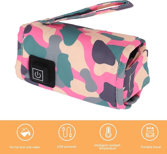 USB Baby Bottle Warmer,Portable Car Travel Bottle Warmer,Three Levels Temperature Adjustment Hook Design Bottle Warmer, Milk Heat Keeper Baby Bottle Warmer