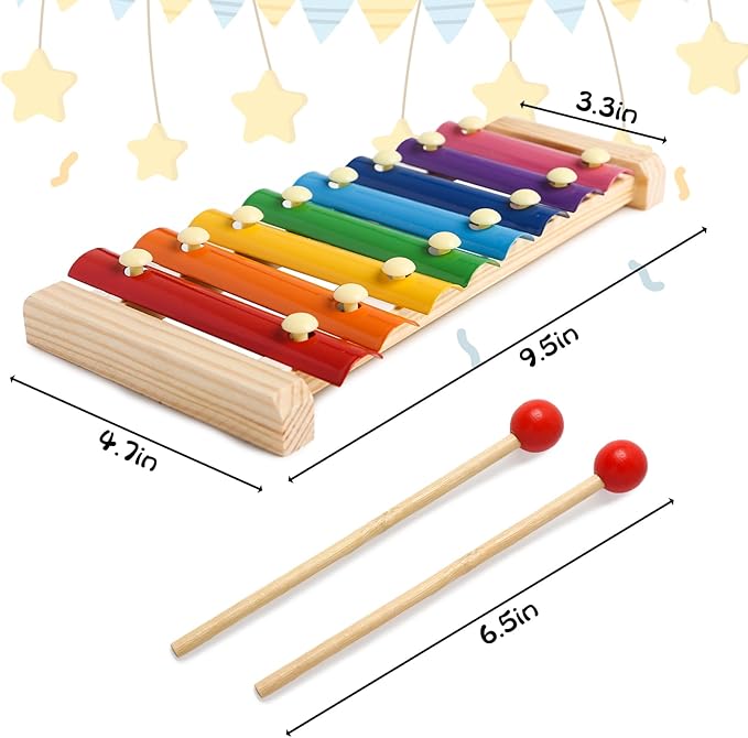 MCPINKY Xylophone for Kids, Xylophone Musical Toy with Child Safe Mallets Educational Musical Instruments Toy for Toddlers