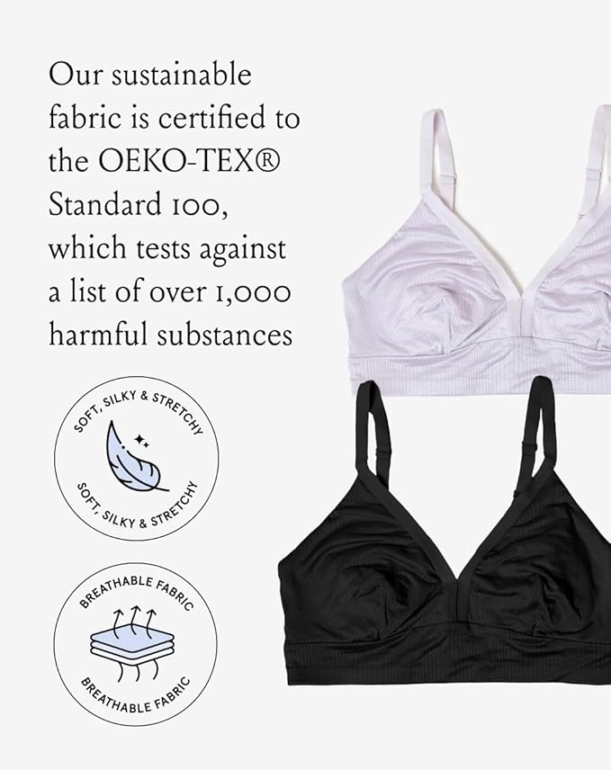 Bodily The Effortless Bra for Pregnancy, Postpartum & Nursing, Soft, Seamless, Stretchy & Wireless Pull-Down Maternity Bra