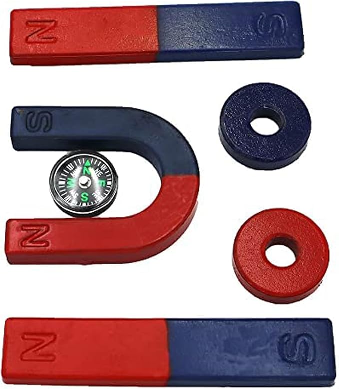 Magnets for Kids Classroom Students Education Science Experiment Kid Magnets Kit Set Including Bar/Ring/Horseshoe Magnets/Compass/Iron Filings