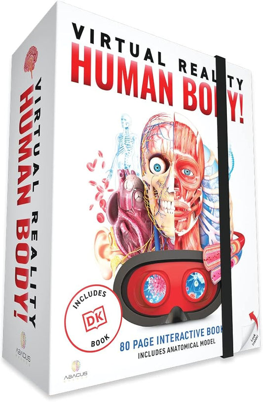 Abacus Brands Virtual Reality Human Body Gift Box- Illustrated Interactive VR Book and STEM Learning Activity Set - for Ages 8 and Up