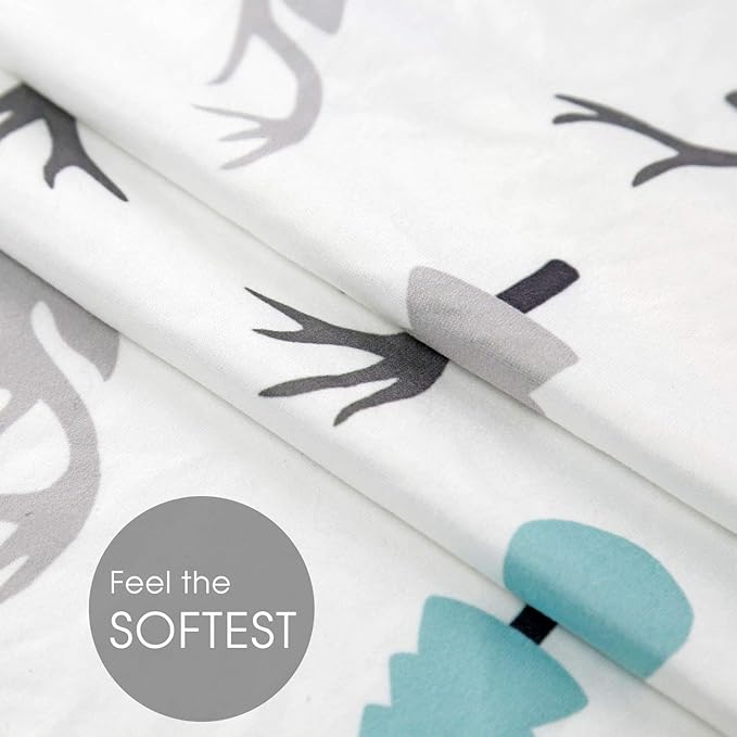 Stretch Ultra Soft Fitted Bassinet Sheet Set 2 Pack, Universal Cradle Sheet Set for Rectangle, Oval, or Hourglass Bassinet Pad/Mattress, Grey Bear Bassinet Sheets for Girls and Boys