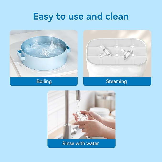 Bottle Nipples Fast Flow Nipple Level 4, 9m+, Compatible with Wide-Neck Baby Bottle, 9 Count