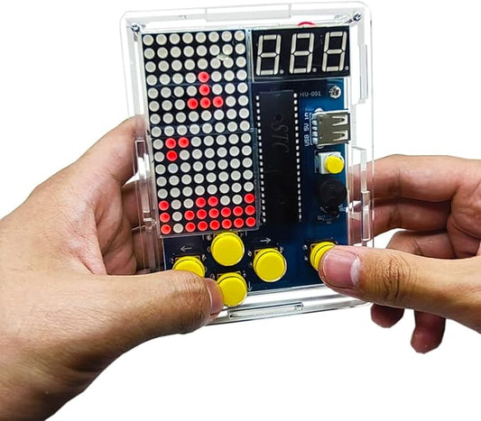 Gikfun Soldering Practice Kit with 4 Retro Games - DIY Electronics Project for STEM Learning, School, Home w/ Acrylic Case EK1987