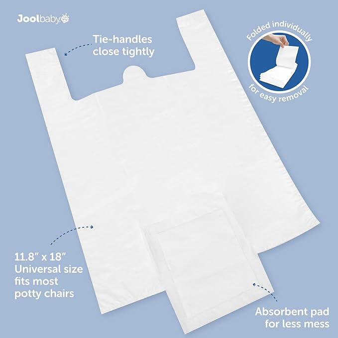 Disposable Potty Liners – Universal Fit for Potty Chairs, Super-Absorbent (30 Count) – Jool Baby