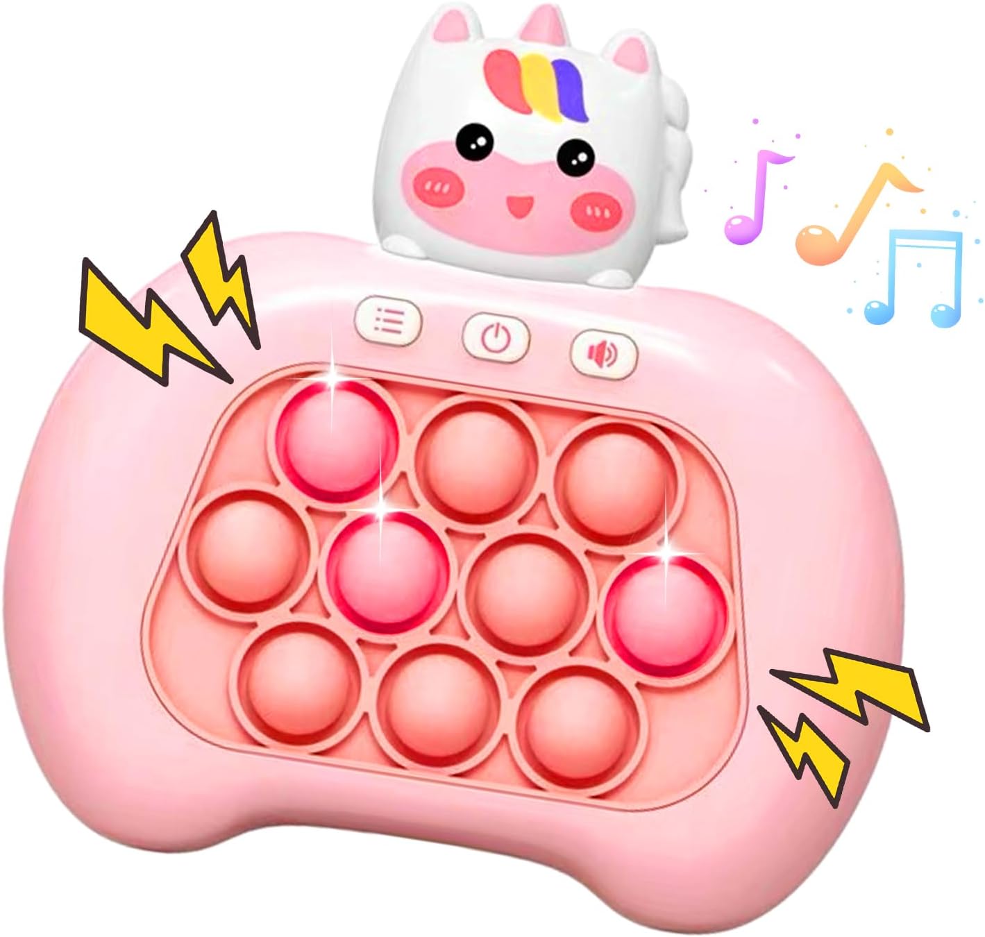 Fast Push Game,Sensory Toys Pop Game Machine,Handheld Fidget Console for Kids Adults, Birthday Gifts for Boys Girls-Pink