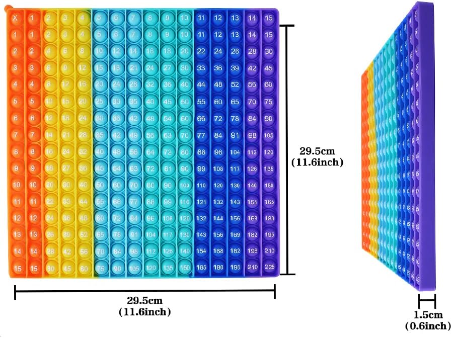 Multiplication Game Sheet DK-SIMINA Pop It Multiplication Fidget Math Toy 15x15 Multiplication Game P0PP Fidgety Toy Bubble Pressure Relief Fidgety Game Multiplication Learn Math Manipulation