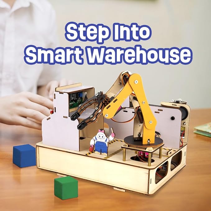 ACEBOTT 3-in-1 ESP32 IoT Control Smart Factory Starter Kit, Electronics Programming Kit Compatible with Arduino Scratch Online Tutorials, School DIY Education Solution Series STEAM Set for Teens 12+