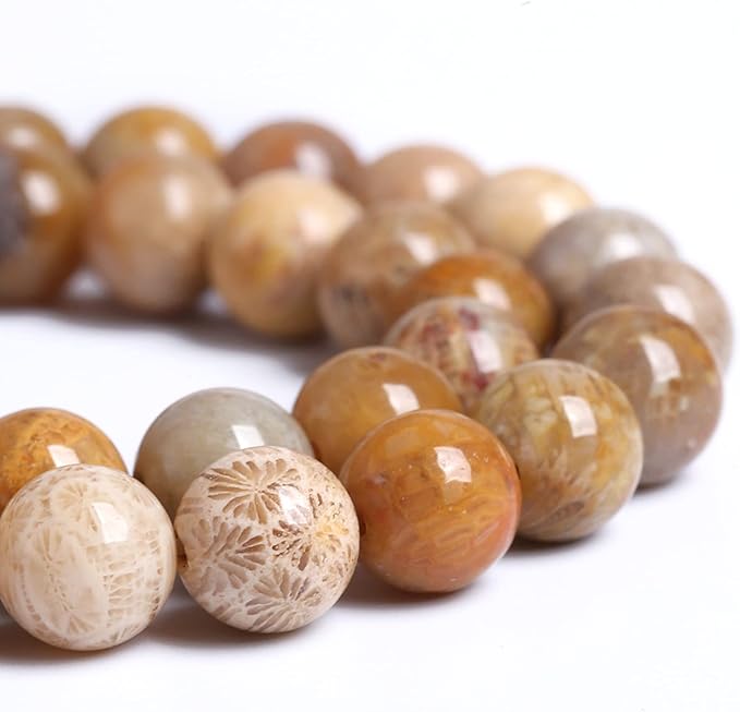 10MM 36PCS Natural Stone Coral Jade Chrysanthemum Beads for Jewelry Making DIY Bracelet