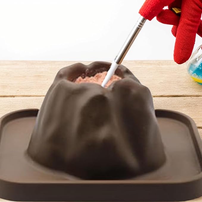 jarbins 10Pcs Volcanic Model School Figure Model Experiment for Volcano Science Kit Volcano Eruption Toy DIY Demonstration Props