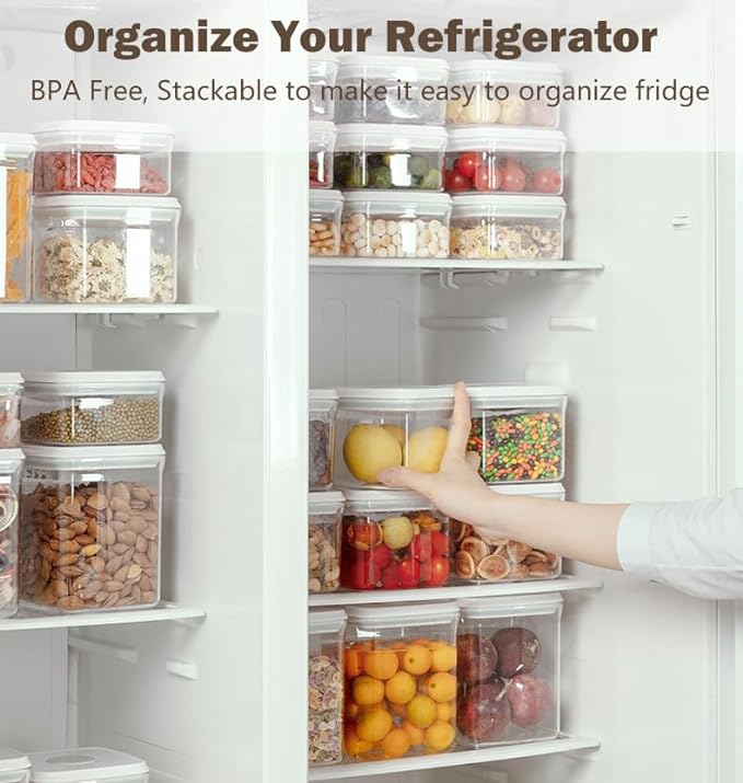 Pop Food Storage Containers Set Airtight Food Storage Containers with Pop Lids, Kitchen Pantry Organization and Storage, BPA Free, 2 x 2.8Qt