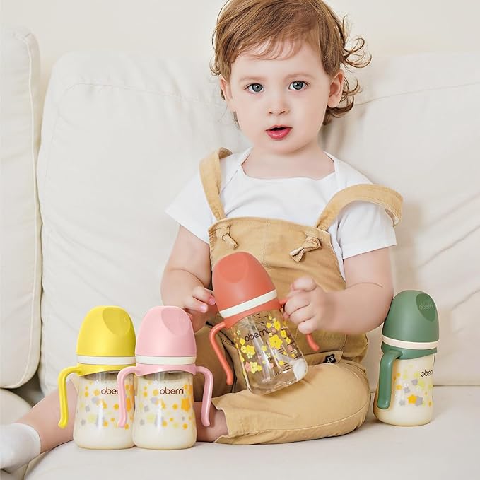 Sippy Cup, Weighted Straw Baby Trainer Cup, Toddler Drinks Water Bottle with Leakproof Spout for 6+, No Spill Learner Cup 240ml/8oz