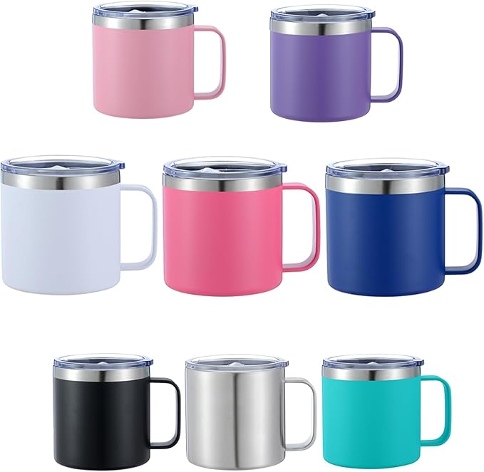 Personalized Mug Cup with Handle 12/14oz Custom Stainless Steel Mugs Customized Name Coffee Tumbler for Women Men Student Family Office Gifts, Portrait