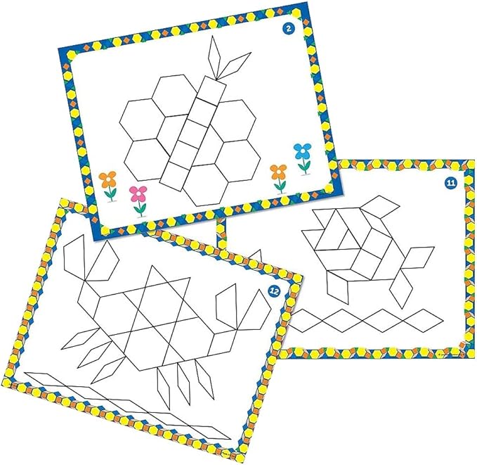 Learning Resources Pattern Block Design Cards, Color Recognition, STEM Toy, Ages 4+