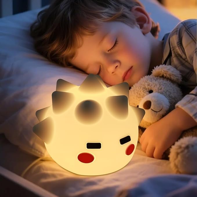 Cute Monster Lamp, 8 Color Changing Dimmable Timer Bedside Nightlights, Squishy Silicone Lamp Cute Gifts, Rechargeable Voice Nursery Lamp for Baby/Toddler