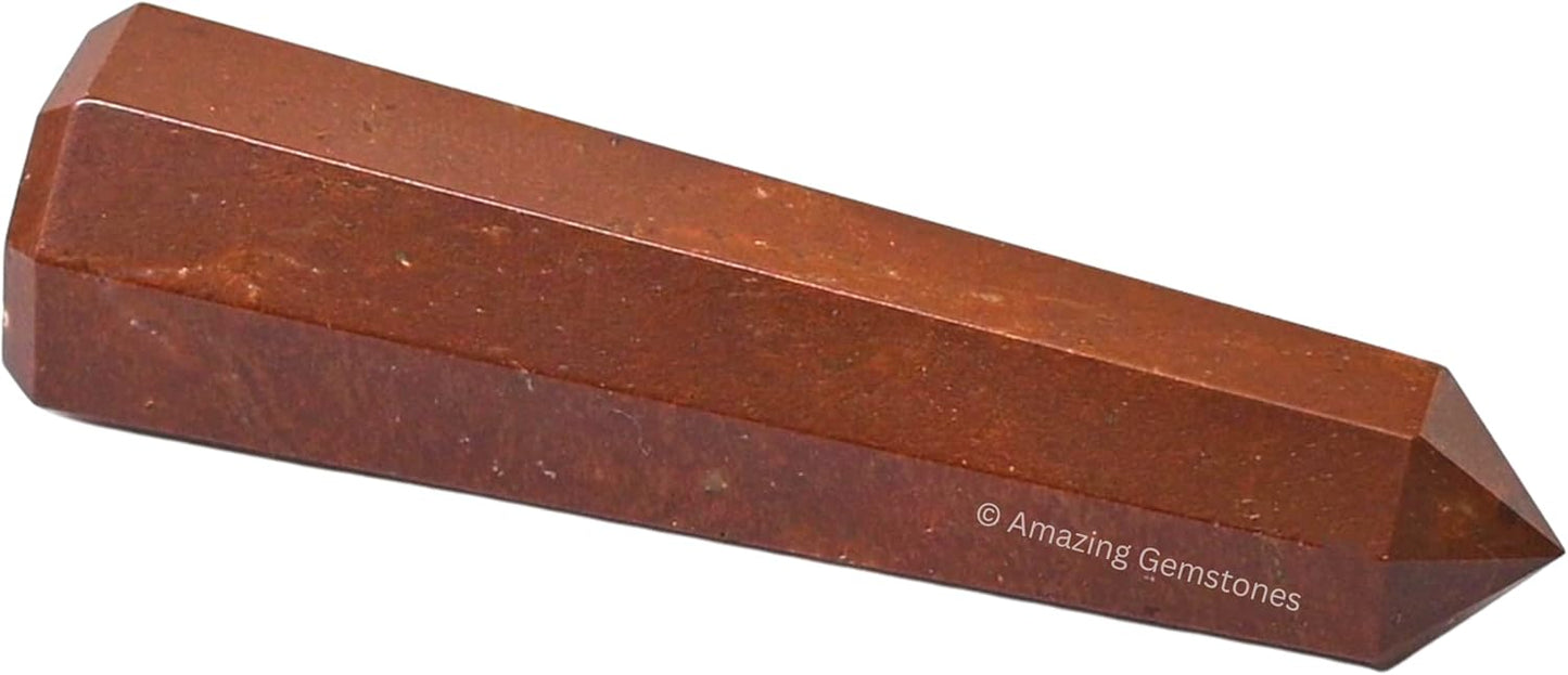 Amazing Gemstone Red Jasper Crystal Towers - Natural Healing Crystal Point Obelisk for Reiki Healing and Crystal Grid (2 Inch to 3 Inch)