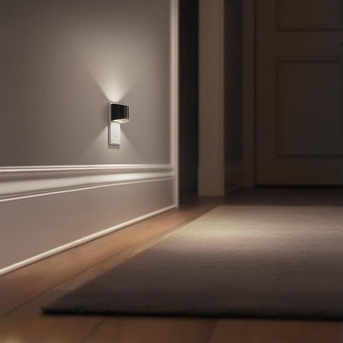 L LOHAS LED Night Lights Plug into Wall with 3CCT Adjustable (1600K/3000K/5000K), 1W Nightlight Plug in Wall, Built in Dusk to Dawn Sensor, 2 Pack