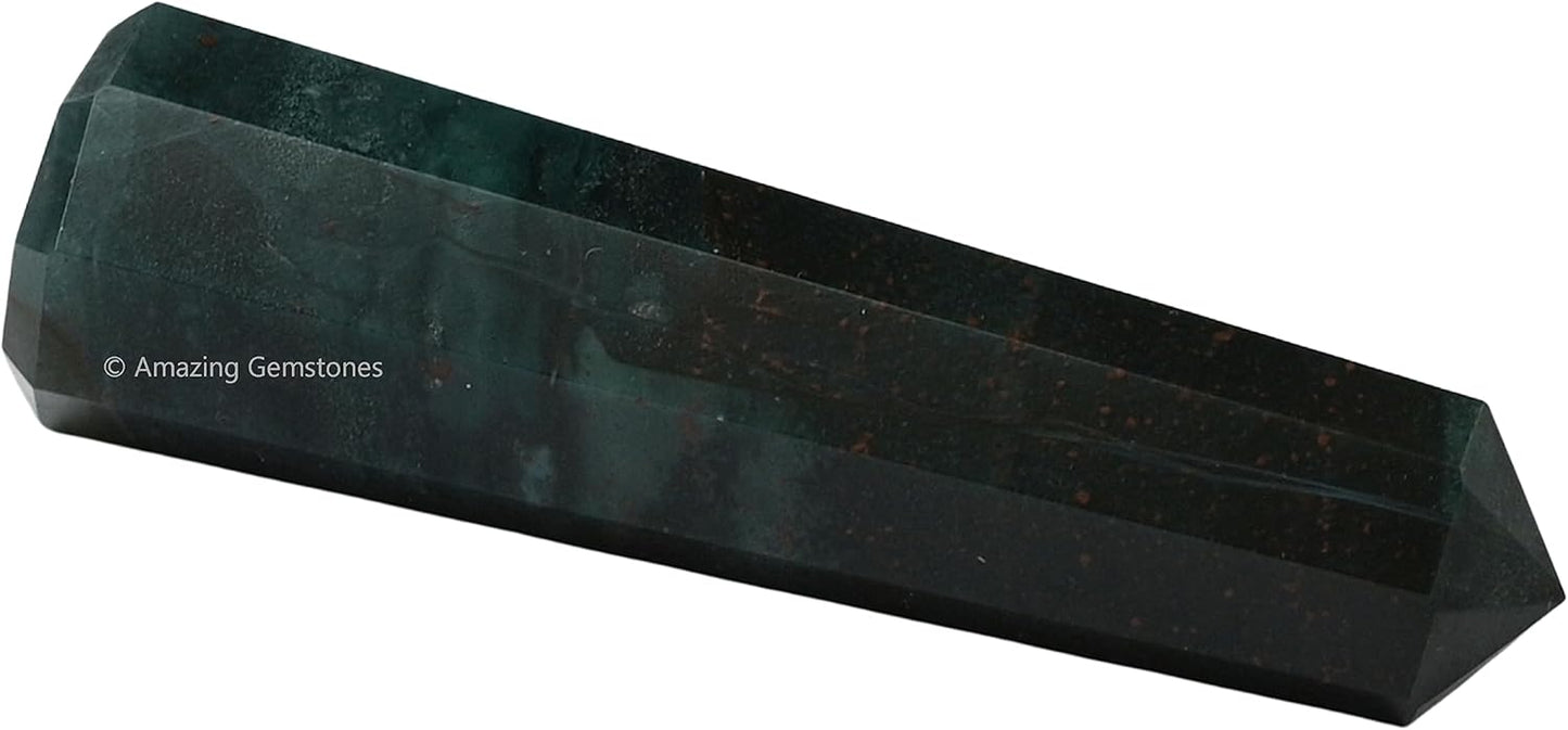 Amazing Gemstone Bloodstone Crystal Towers ~ Natural Healing Crystal Point Obelisk for Reiki Healing and Crystal Grid (3- Inch)