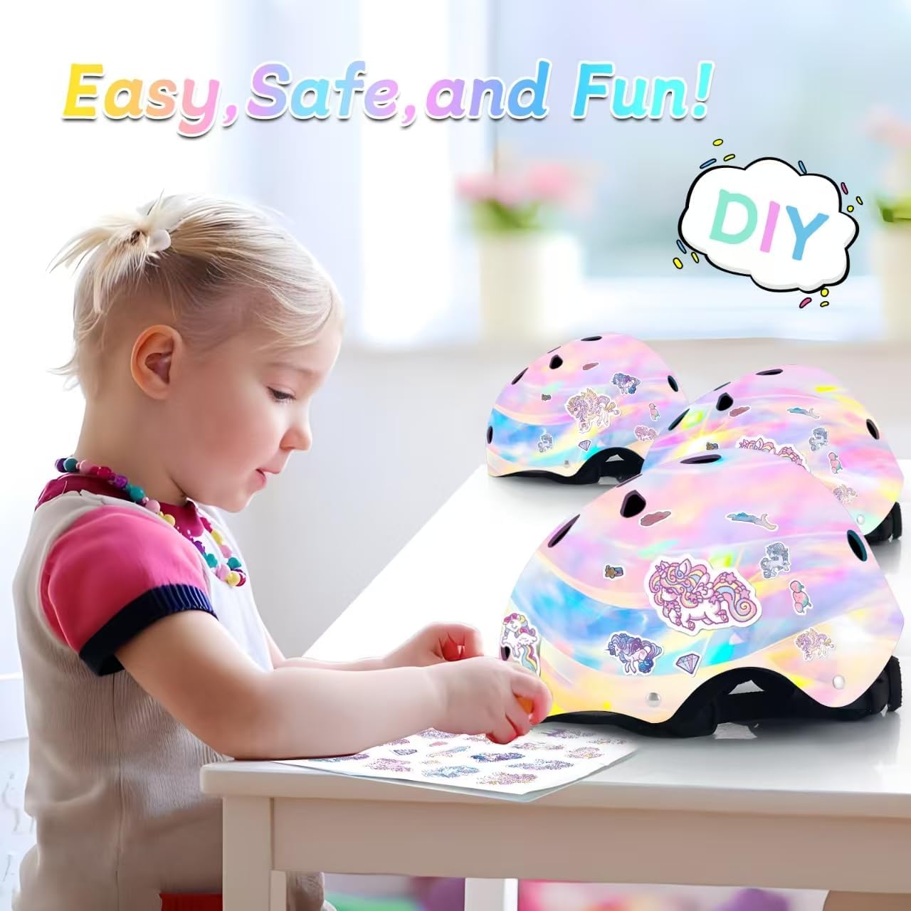 Adjustable Color Gradient Skateboard Helmet for 3-5-8-14+Ages【Toddler Kids Youth Adult】 Girls Boys Woman.Bike Helmet for Multi-Sports Cycling Bicycle Scooter Inline Roller Skate Rollerblading