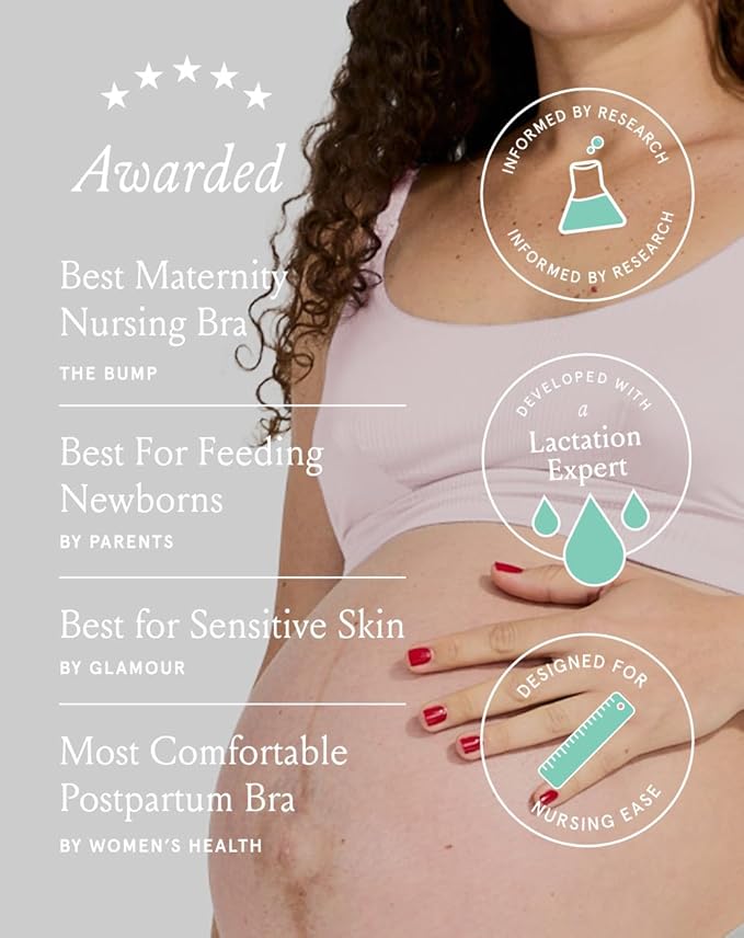 Bodily Everything Bra for Pregnancy, Nursing & Breastfeeding, Soft, Stretchy, Maternity & Sleep Bra with Nursing Access