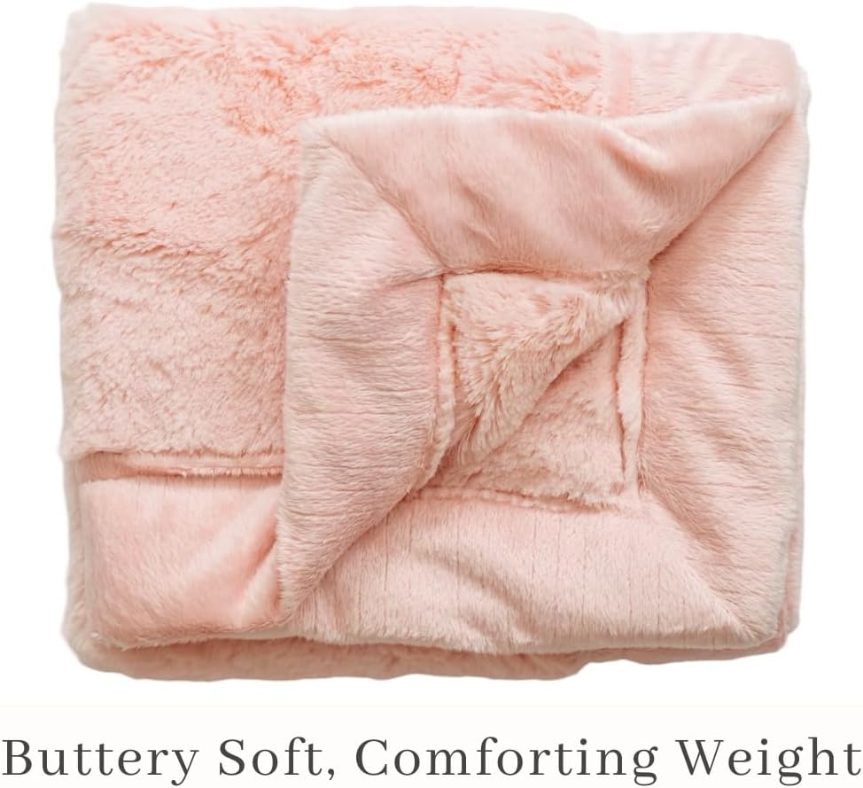 SARANONI Security Blankets for Babies Super Soft Boutique Quality Lush Luxury (Peach Blush, Mini 15" x 20")