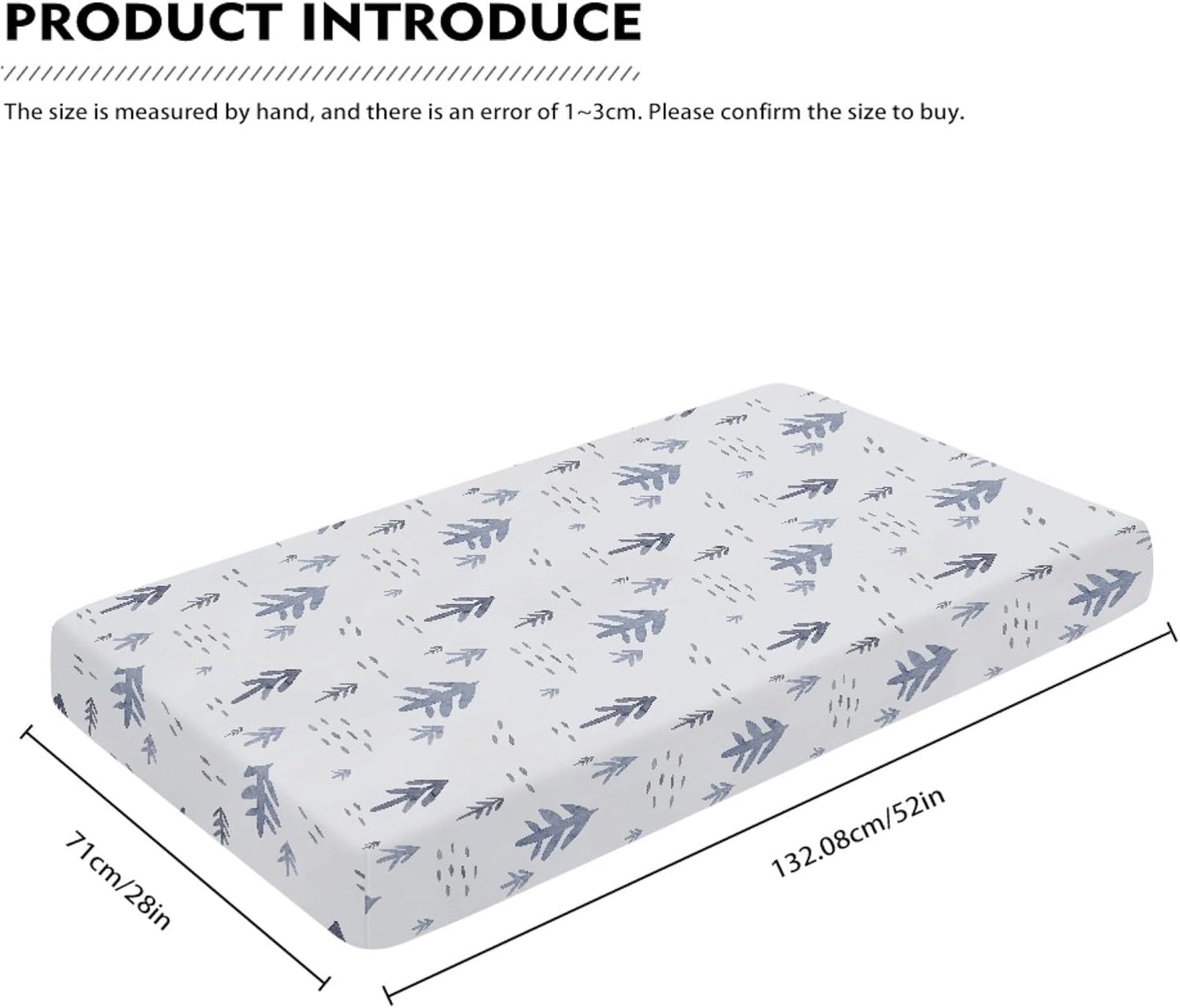 Watercolor Trees Fitted Crib Sheet Plants Baby Crib Sheet Fit Standard Crib and Toddler Mattress,Crib Mattress Sheets for Boys Girls 28"x52"