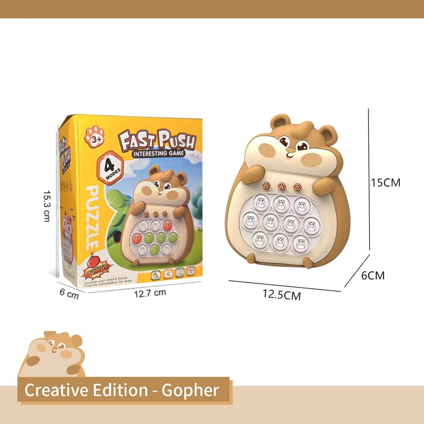 Pop GameToys for Kids 6-12, Fidget Toys for Autism Sensory Toys Mini Games, Bubble Stress Fingertip Two-Tone Luminescence Light Up GameBirthday Gifts for Boys, Girls