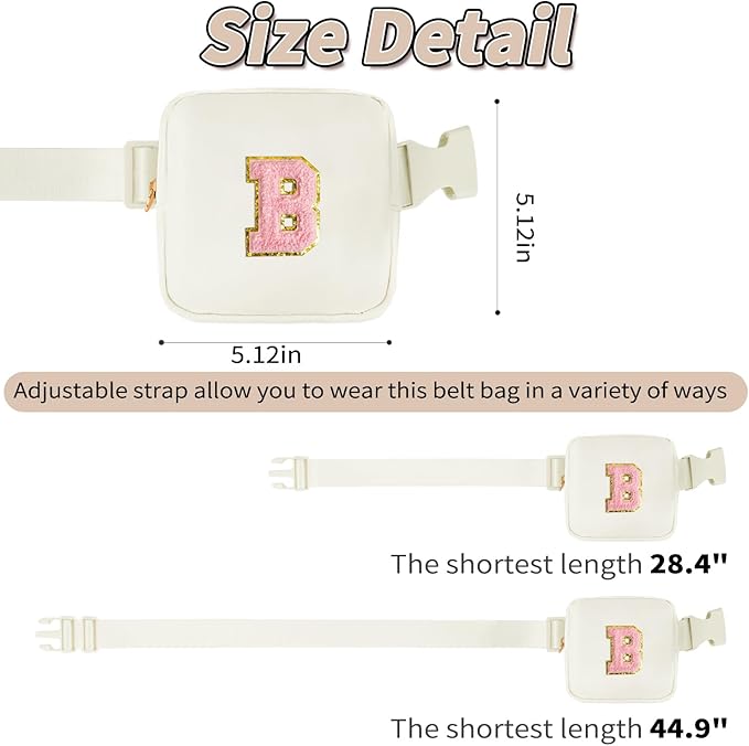 Birthday Gifts for 2 3 4 5 6 7 8 9 10 11 Year Old Girls - Mini Fanny Pack Cute Crossbody Bag Belt Bag Trendy Stuff,Graduation Gifts for Girls Teens Kids Daughter Sister Her - Cream,B