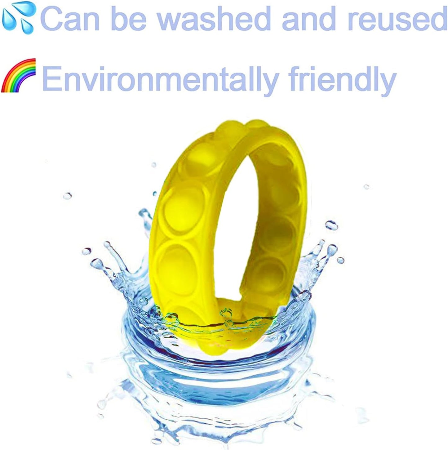 80Pcs Pop Bracelet Fidget Toy, Wearable Fidget Bracelets Push Poping Bubble Sensory Toys Stress Relief Finger Press Silicone Wristband for Kids and Adults ADHD ADD Autism Anxiety