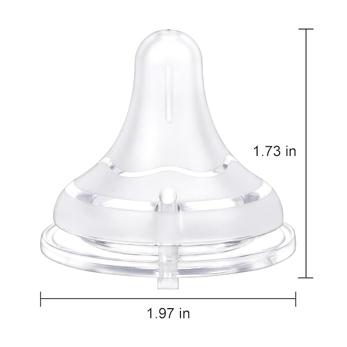 LittleForBig Silicone Soft Touch Adult Bottle Nipples Replacement Teat Compatible with LittleForBig Bottles - Textured Surface 3-Pack