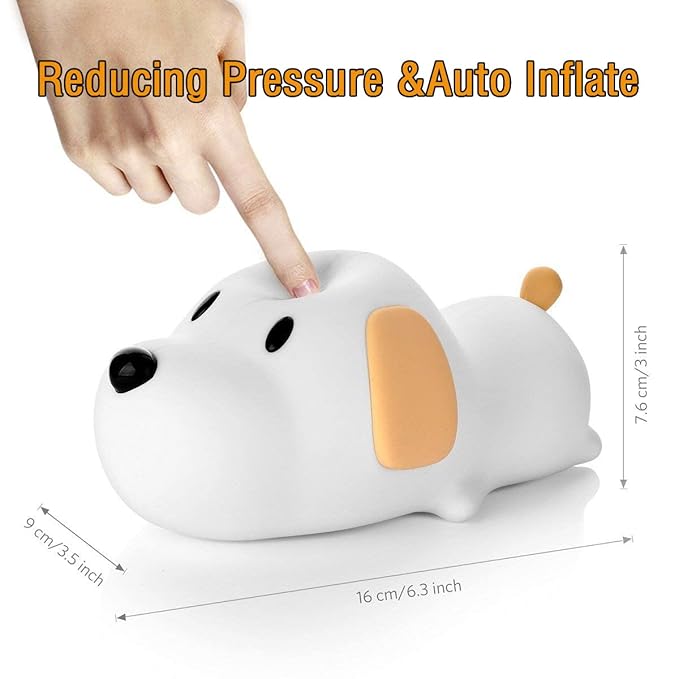 Night Light for Kids,Cute Silicone Nursery Puppy Lamp for Baby and Toddler,Animal NightLight for Boys and Girls,Squishy Night Lamp for Bedroom,Kawaii Bedside Lamp for Kids Room(Puppy)