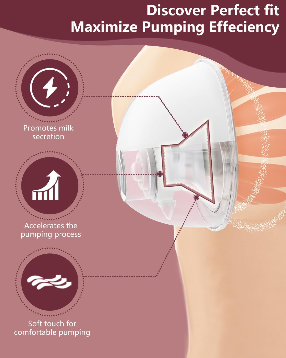 4Pcs Flange Insert 16mm Compatible with Momcozy M5/M9/M6/V2 Pro/V2 pro/S12 Pro/S9 Pro/Spectra/Medela/eufy/Elvie/Lansinoh/Paruu P10 Breast Pump,and Most 24mm Shields