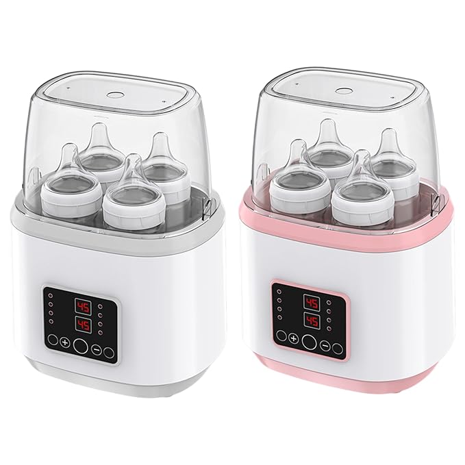 Baby Bottle Warmer ＆ Steriliser Temperature Adjustable Portable Bottle Warmer Remote Control Baby Food Heater with LCD Display for Breastmilk or Formula, Style 2
