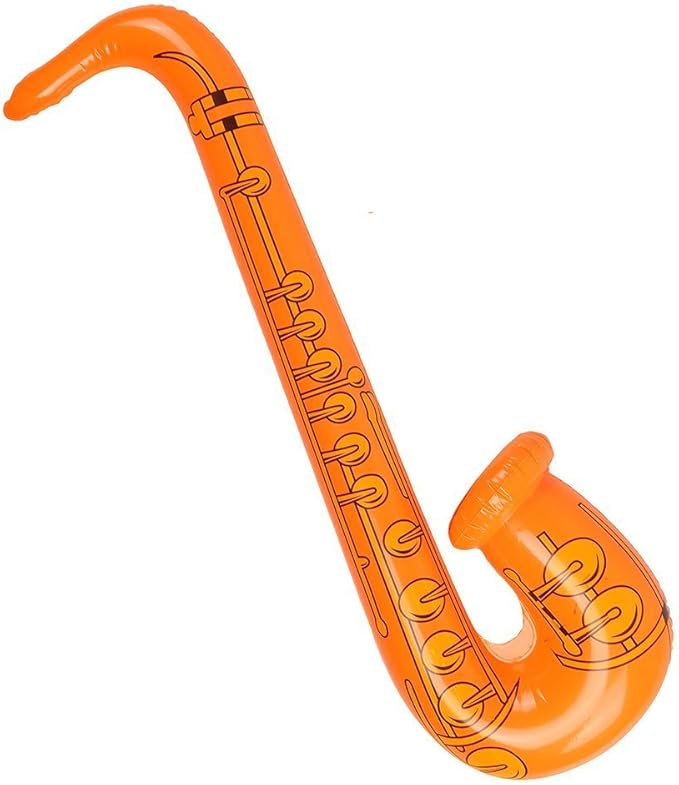 DECORA 27.5“ Inflatable Saxophones Assorted Colors 6pcs for Kids Party Favors (Pack of 2)