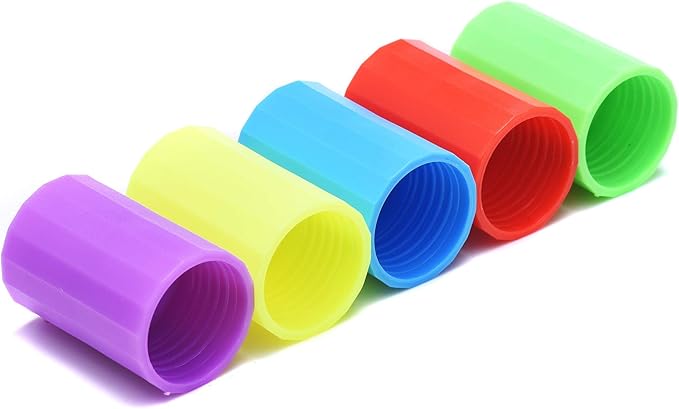25 Pieces Tornadoes in A Bottle, Plastic Tornado Bottle Connector Cyclone Tube Vortex Connector for Scientific Experiment, 5 Colors (Pack of 2)