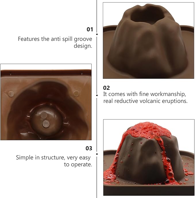 jarbins 10Pcs Volcanic Model School Figure Model Experiment for Volcano Science Kit Volcano Eruption Toy DIY Demonstration Props